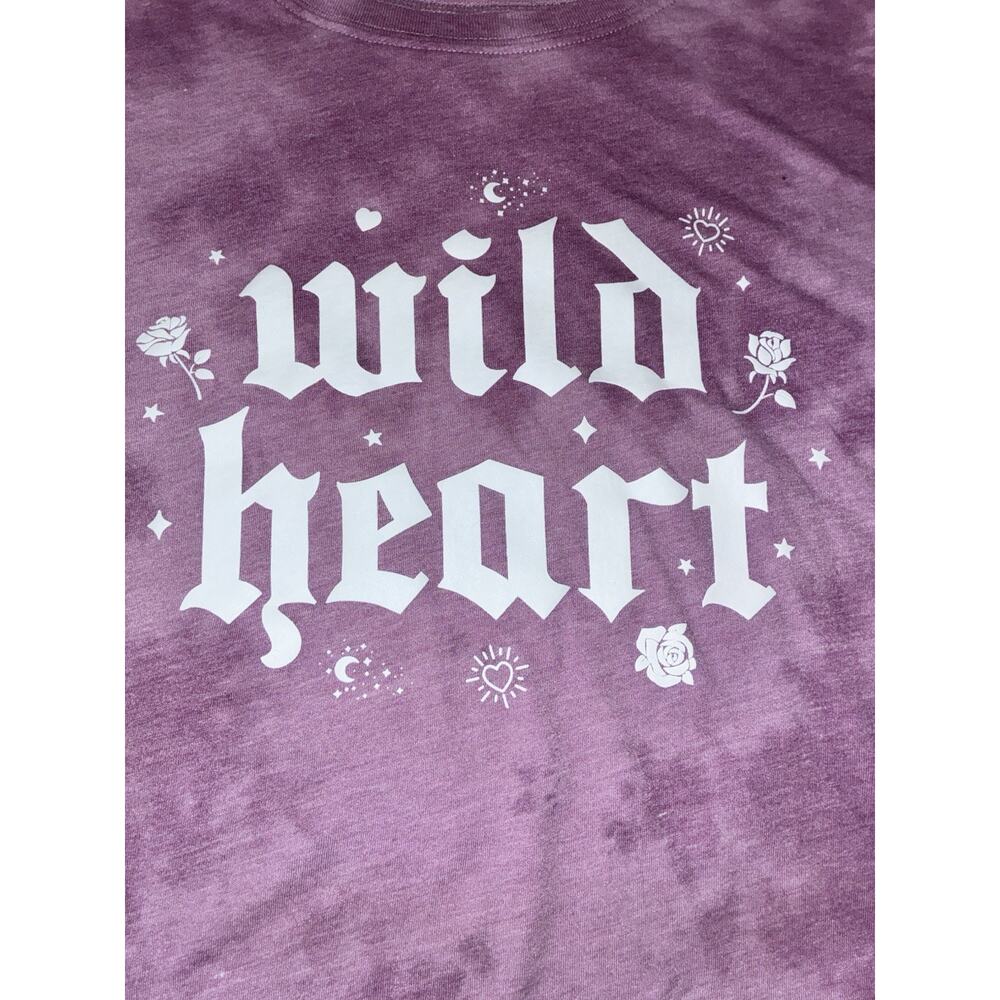 Torrid T-shirt Size 2 Classic Fit Wild Heart Tie Dye Dark Pink Tee